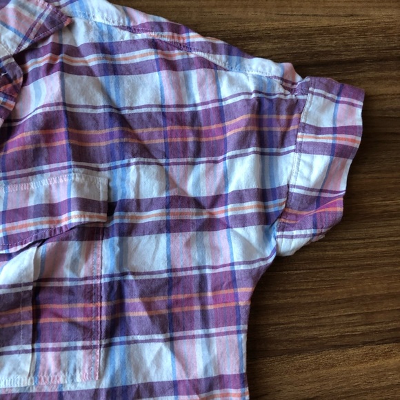 J. Crew Plaid Pullover Short Sleeve - Picture 5 of 6